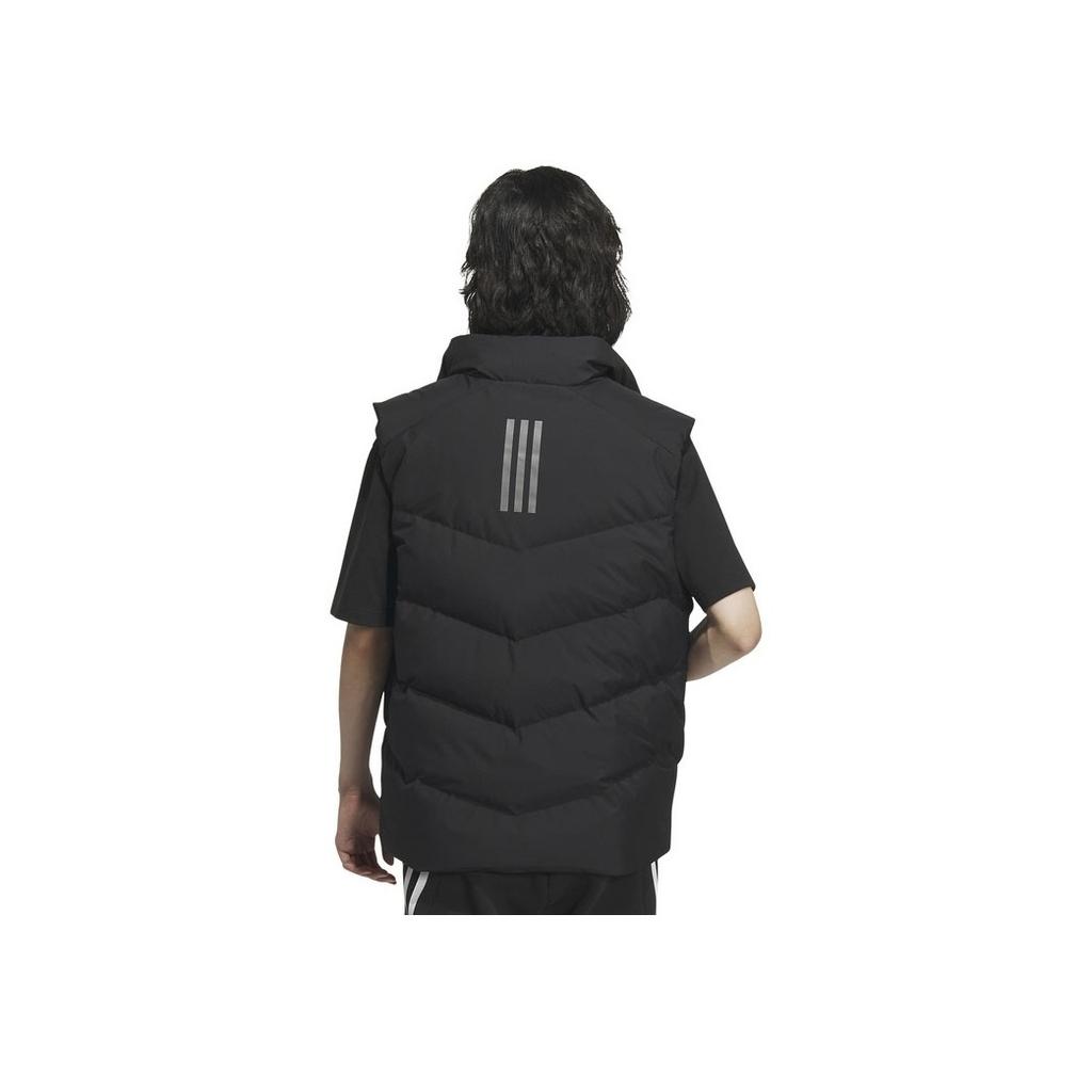 Adidas Essential Solid Stand Collar Zippered Down Vest Men Outerwear Black IS0368