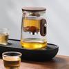 Glass Teapot Set with Cups Liner Storage Bag Small Capacity for Travel Non Leakage Spout