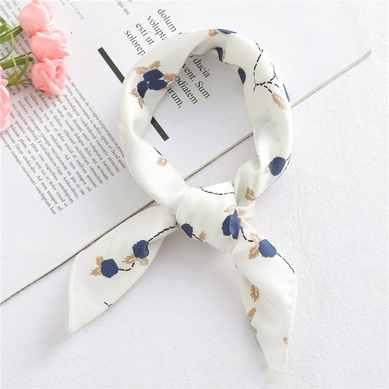 50 * 50cm Sciarpe di seta primaverili e autunnali Decorazione versatile Sciarpe quadrate professionali Protezione del collo Borsa legante