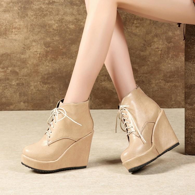 

Размер 43 ботильоны на танкетке корейская версия новые осенне-зимние ботильоны на высоком каблуке и танкетке 39