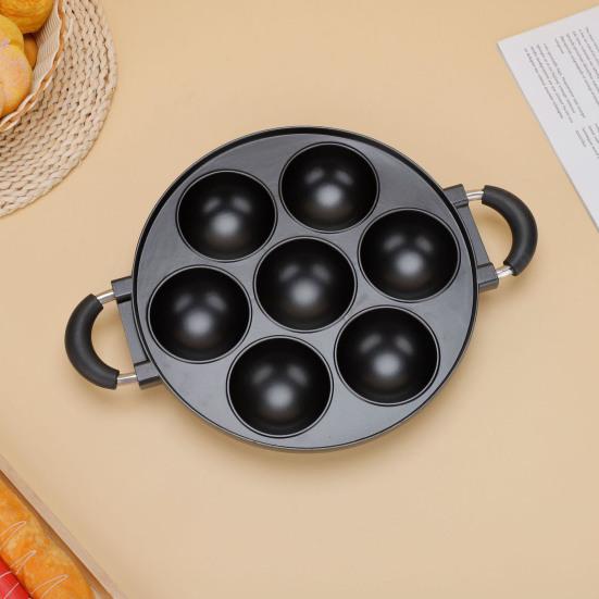 7/12/19-Hole Baking Pan Round Mold for Cake Pop Takoyaki & Egg Pancake Aluminum Takoyaki Pan Easy Release Quick Cleaning Versatile Kitchen Baking Tool