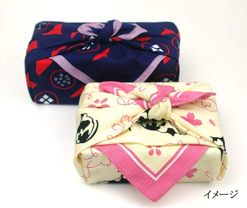 Miyamoto Kenema Made in Japan Large Furoshiki 90x90cm Fox Inari 6559 Miyamoto-Towel (Wrapping Cloth) (Hyakusen Design)