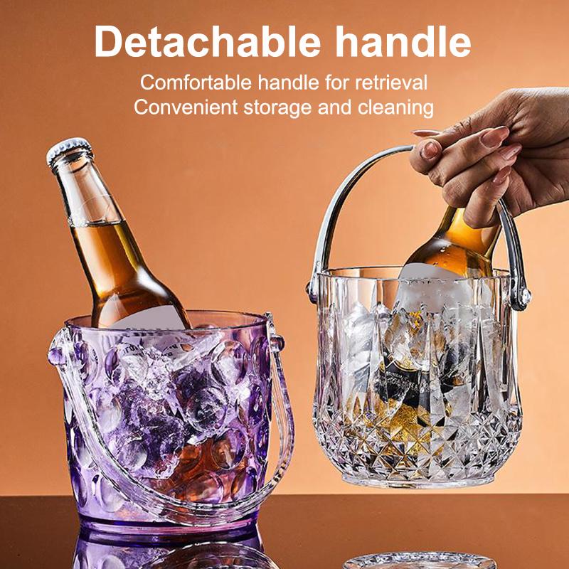 Transparent Wine Ice Cooler For Party Home Whisky Ice Bucket Ice Champagne Bucket Thermal Beer Bucket Bar Accessories