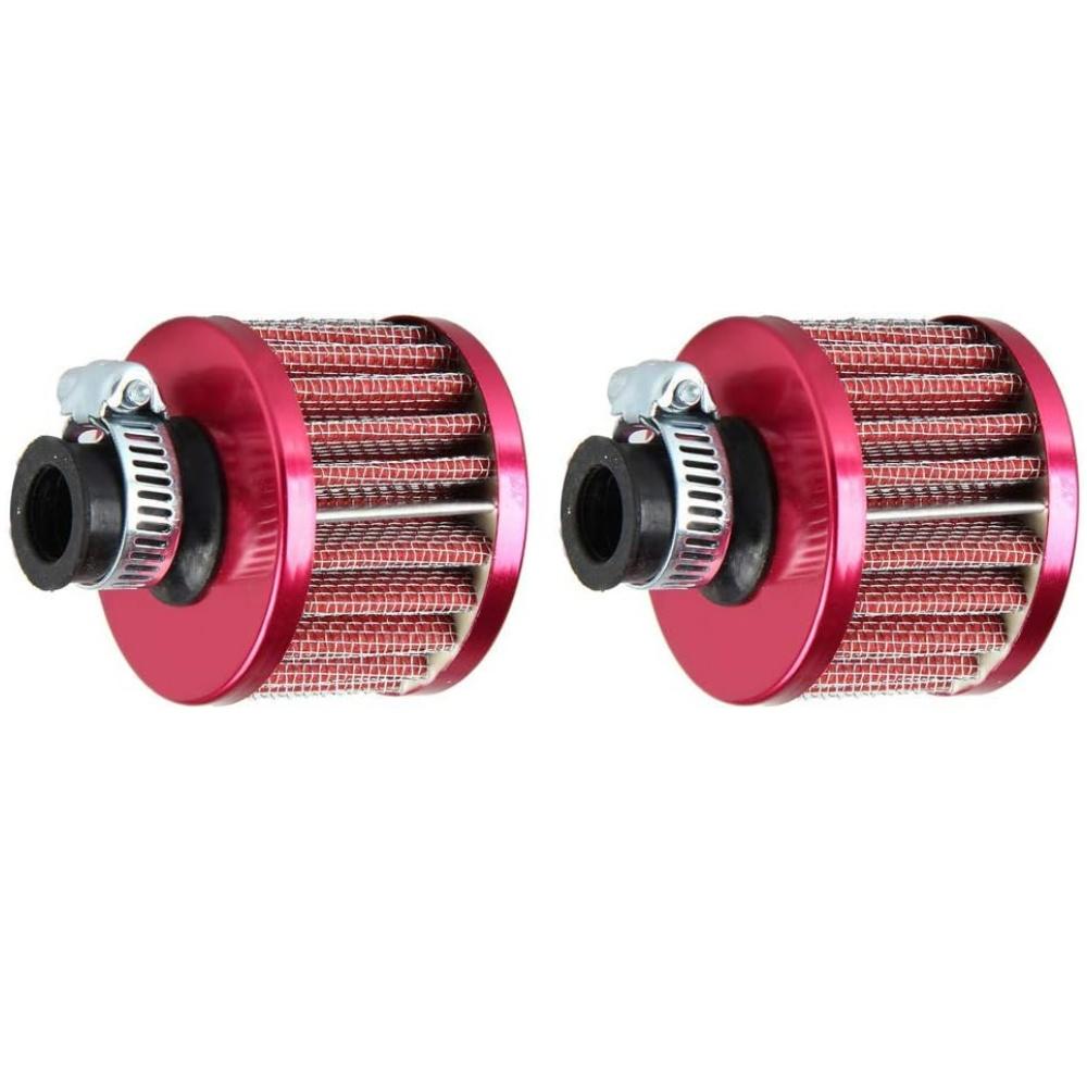 

2 X 12 мм мини-синий универсальный автомобильный конусный двигатель холодный чистый воздухозаборник фильтр турбовентилятор транспортное средство 2pcs красный