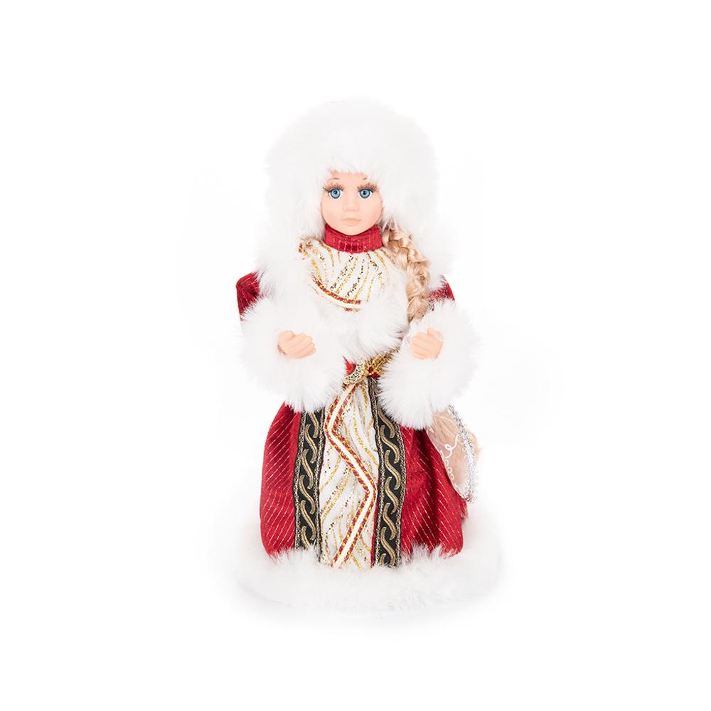 New Style Christmas Santa Claus Electric Toys Doll Fashion Russian Snegurochka Doll Singing Home Ornament Doll With Long Braid