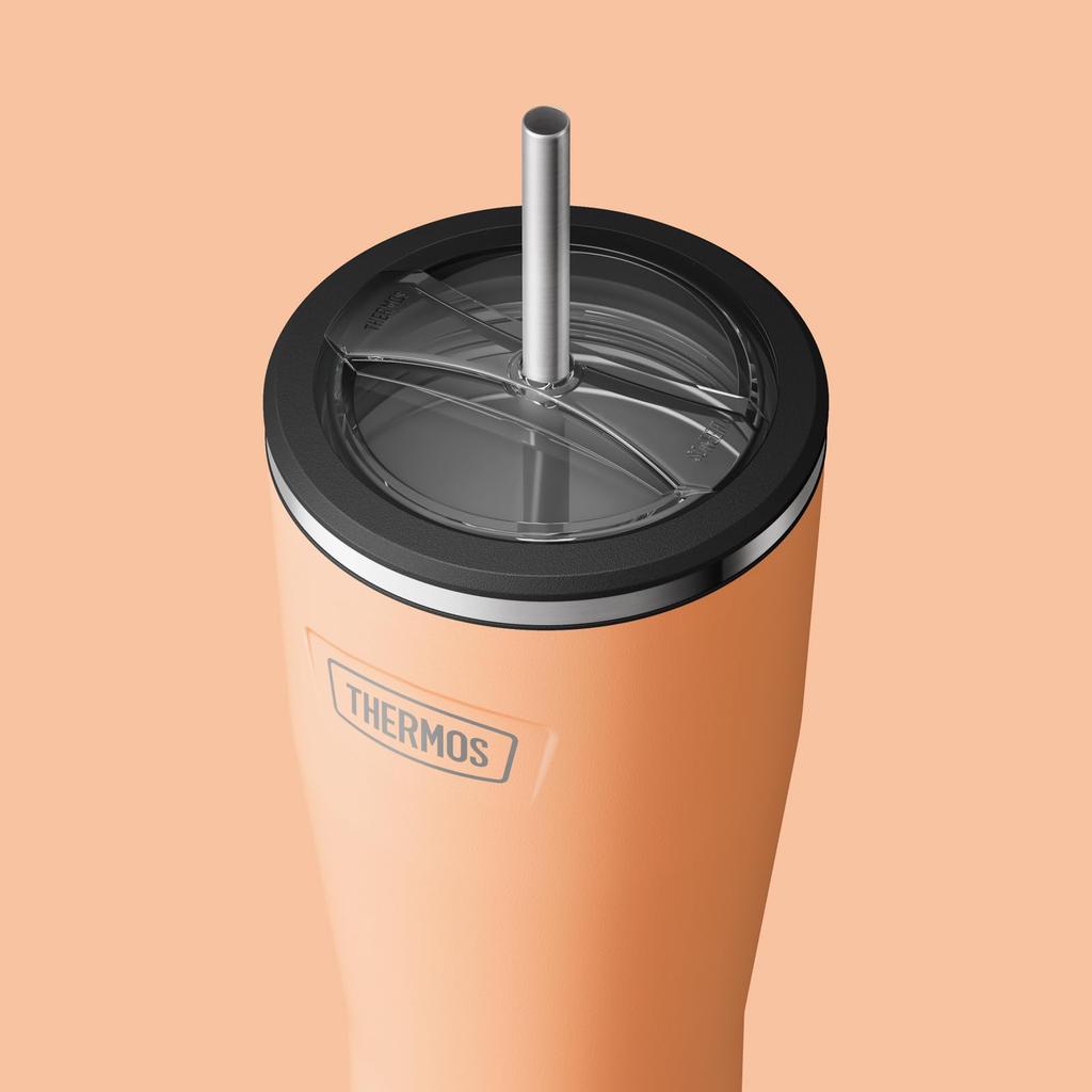 Thermos Straw Cold Insulation MEL [ICON SERIES] Tumbler, 710ml, Only, Melon, ASTB-710