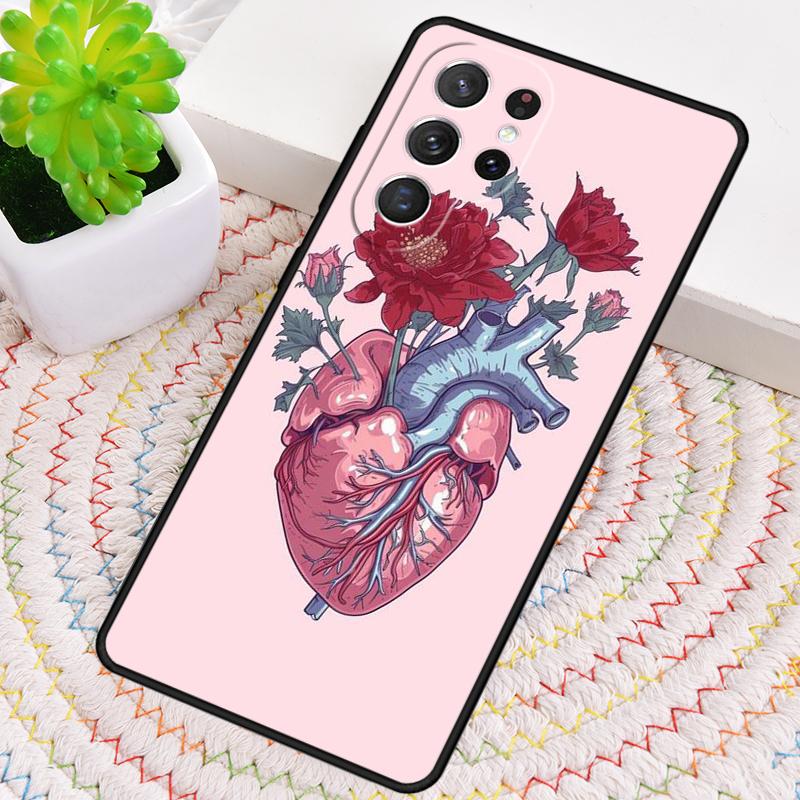 Flower Heart Phone Case for Samsung Galaxy note 10 pro S26 Ultra S23 S24 FE S25 S21 S22 PLUS shockproof Cove