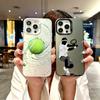 Кольоровий чохол для телефону для iPhone 17 16E 16 11 15 14 Pro MAX 12 13 MINI 7 8 Plus XR SE Посріблений IMD Чохол М'яч для тенісу Спорт