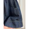 Shorts en Jean Décontractés à Taille Élastique pour Femmes Taille Haute Couleur Unie Jambe Large Pantalon Décontracté d'Été Shorts en Jean Bas