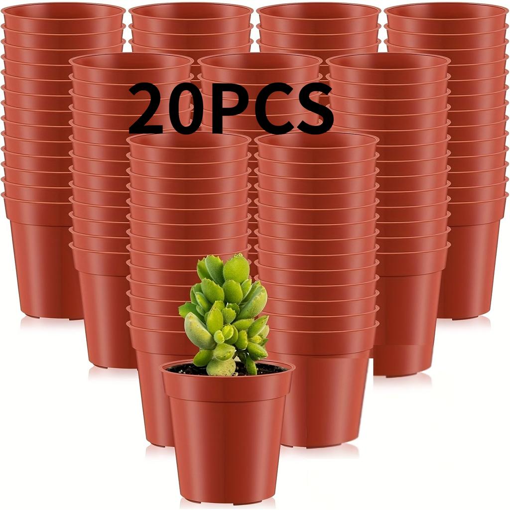 10/20pcs Two-colors Seeding Nursery Pot Plastic Plants Flowers Seedling Cups Grow Box Home Garden Nursery Pot Potted Containers