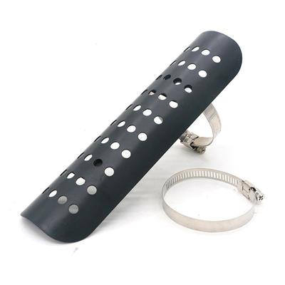 9" Motorcycle Black Exhaust Muffler Pipe Heat Shield Cover Universal Guard Rear