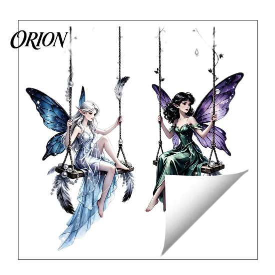 Decorative Wall Decals Swing Fairy Switch Sticker, PVC Self Adhesive Decal for Light And Socket Panels, Romantic Bedroom Decorations Art Decor