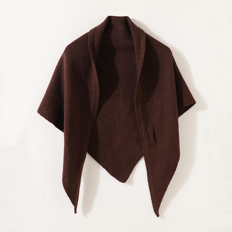 Autumn And Winter Korean Version  Women Neck Wrap Blended Triangular Shawl Female Thickened With Knitted Warm Shoulder Scarf
