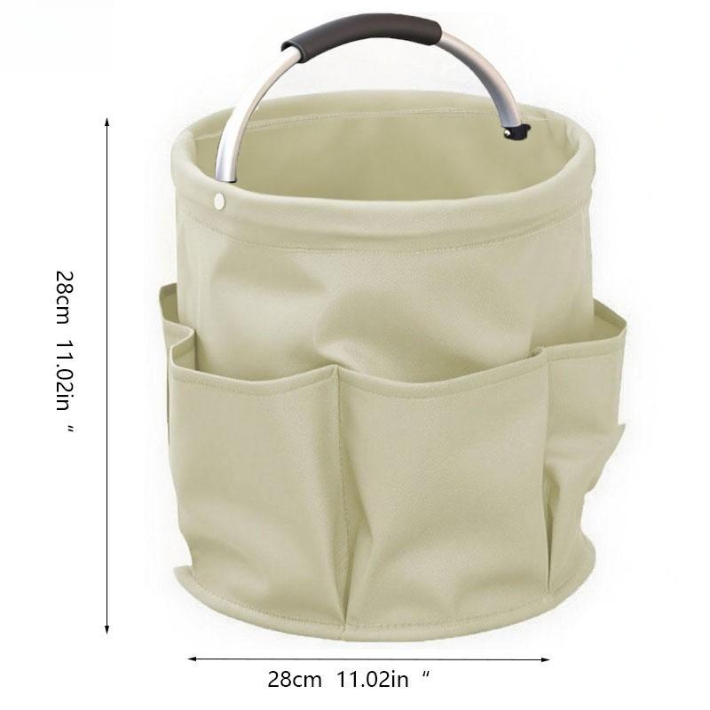 Foldable Gardening Tool Bag Portable Camping Picnic Storage Basket Home Storage Bag with Pockets