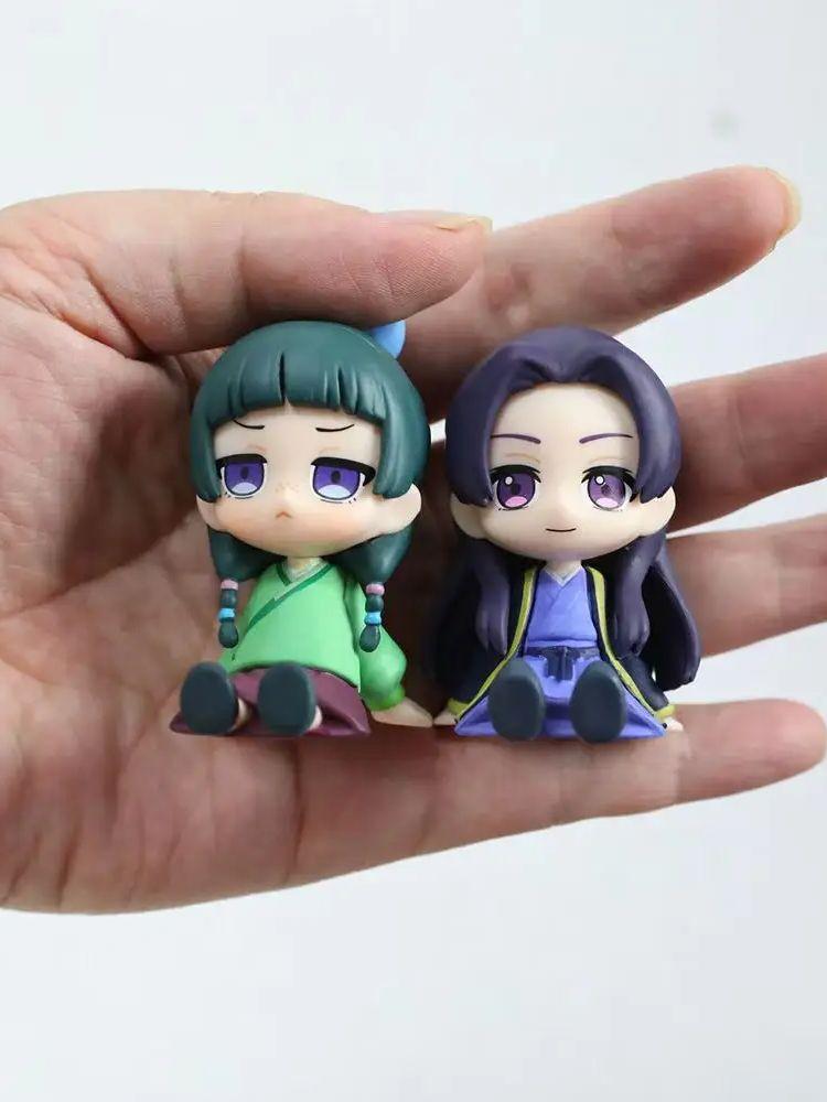 2 Stück/Set Die Apothekerin Maomao Jinshi Kwaii Stil Anime Figur Spielzeug PVC Modell Sammlerpuppe Geburtstagsgeschenk