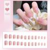 Ice-Clear Nude Ballet Nail Art Medium-Length Press-On Tips