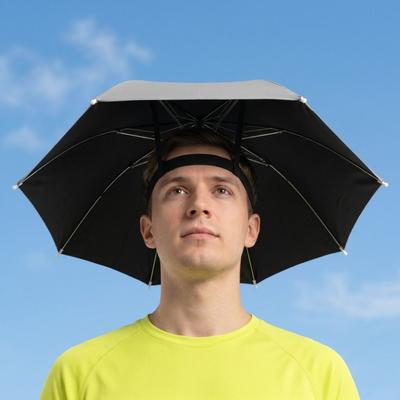 Windproof Head Umbrella Hat Sunscreen Fishing Head Umbrella Portable Umbrella Hat Outdoor
