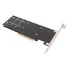 NVMe PCIe Adapter Card 2 Port M.2 NVMe To PCIe 4.0 X8 Card with Aluminum Heat Sink M.2 To PCI Express SSD Expansion