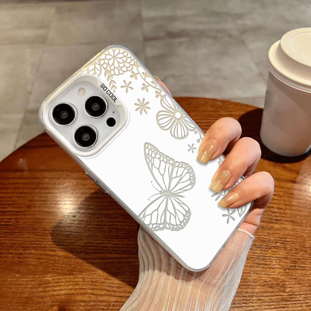 

Creative Butterfly Flowers Phone Cover Case for iPhone 17 Pro Max 13 17e 12 Pro Air 15 11 14 Plus 16 iPhone17