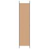 3 Panel Room Divider Beige 150 X 220 Cm Fabric