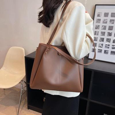 Women's Large Capacity Autumn/Winter Fashion Tote: Wide Strap Crossbody, Shoulder Bag, Handbag