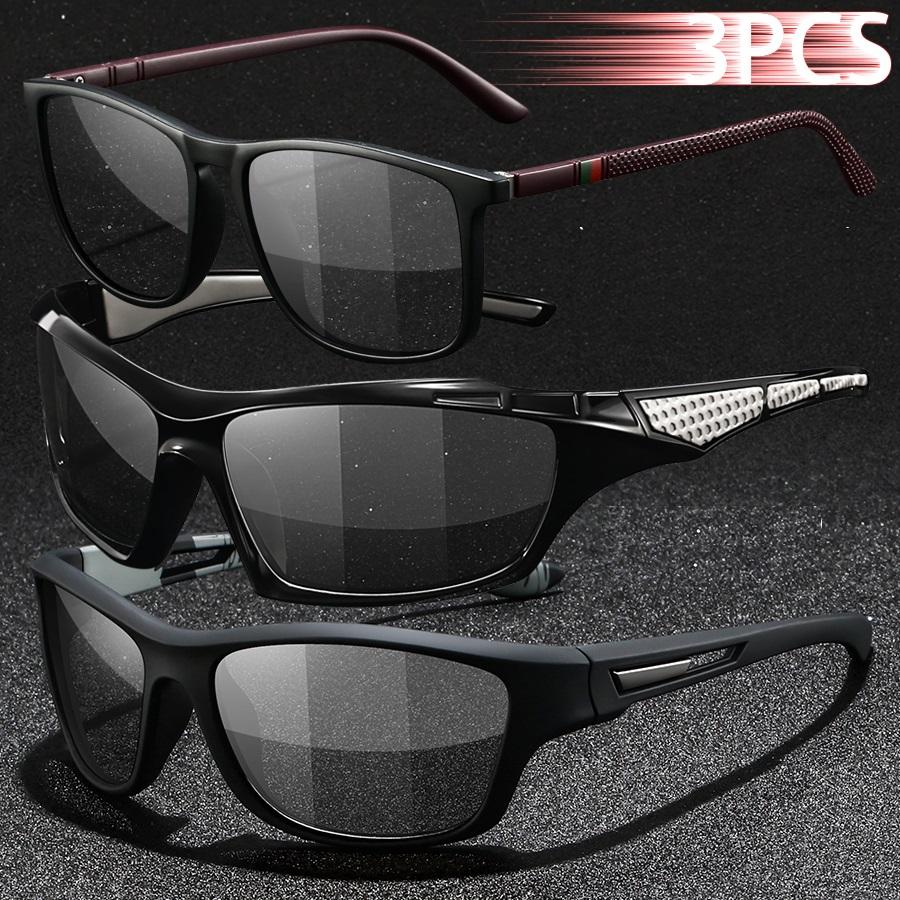 1PCS Photochromic Sports Sunglasses Men Women Vintage Cycling Driving Mountaineering Chameleon UV400 Eyewear