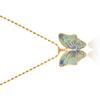 Stylish Spring Inspired Butterfly Necklace Sturdy Polished Metal Adjustable Length For Casual Or Formal