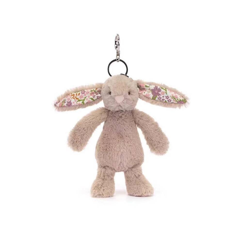 Hase Plüsch Anhänger mit Blumen Ohr Design für tägliche Dekoration Tasche