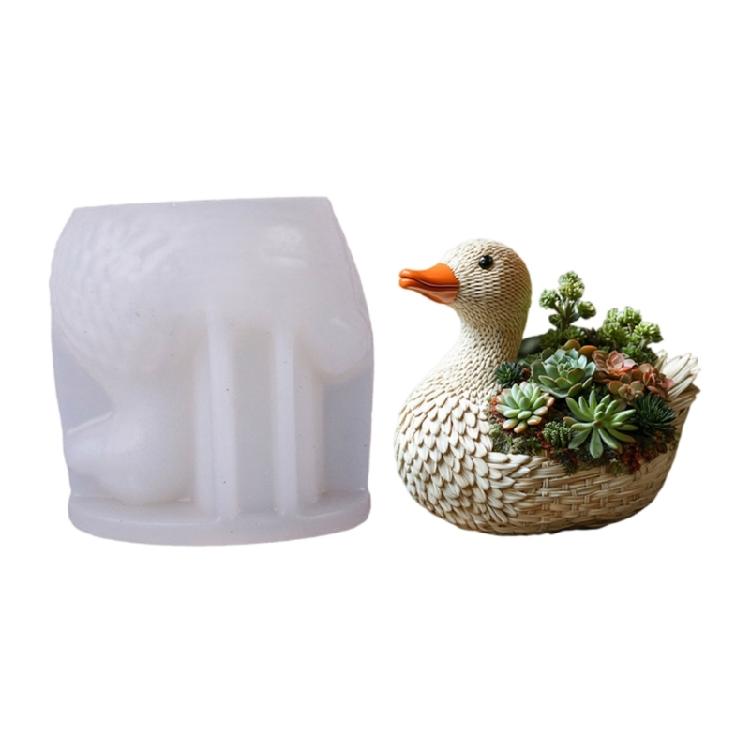 

Handcrafted Silicone Duck Mold Silicone Texture for Unique Resin Art Creations Decorative Planters and Present Making 1