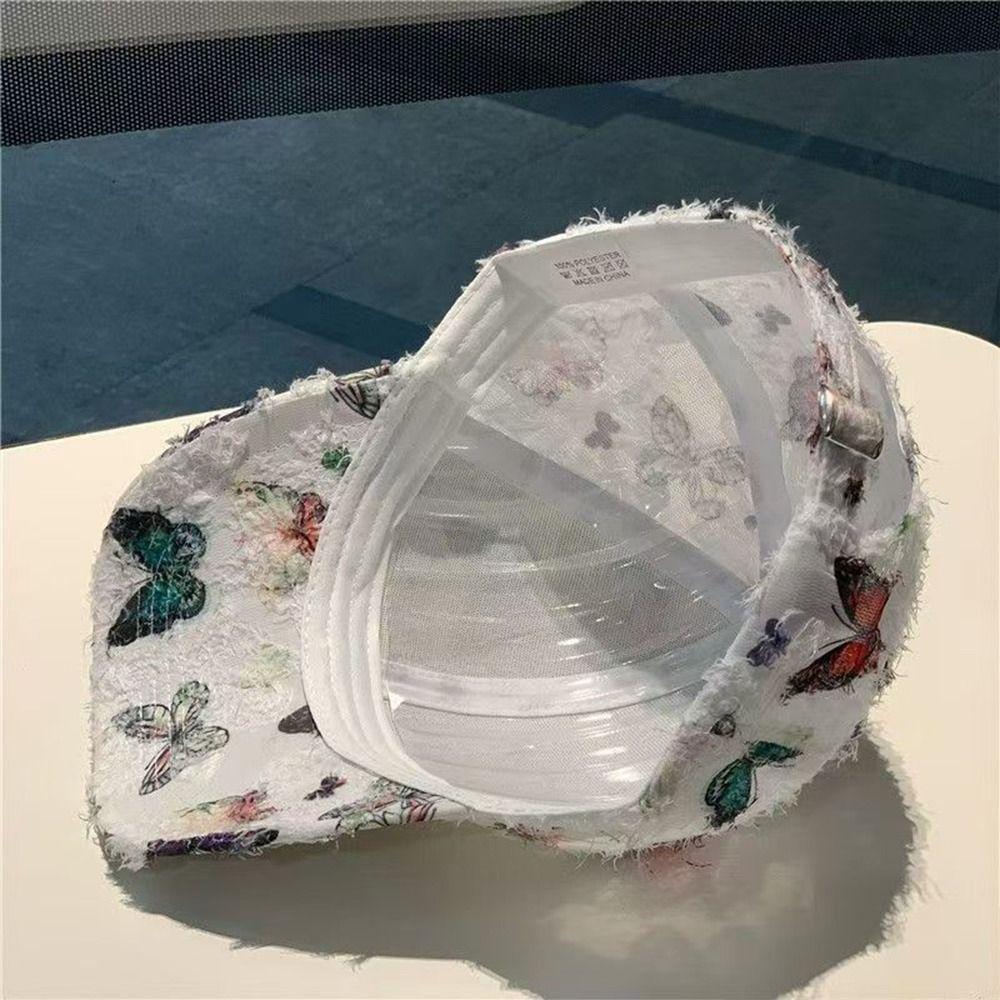 Embroidered Butterfly Korean Style Baseball Cap Versatile Fashion Sun Hat Baseball Cap Daily Use