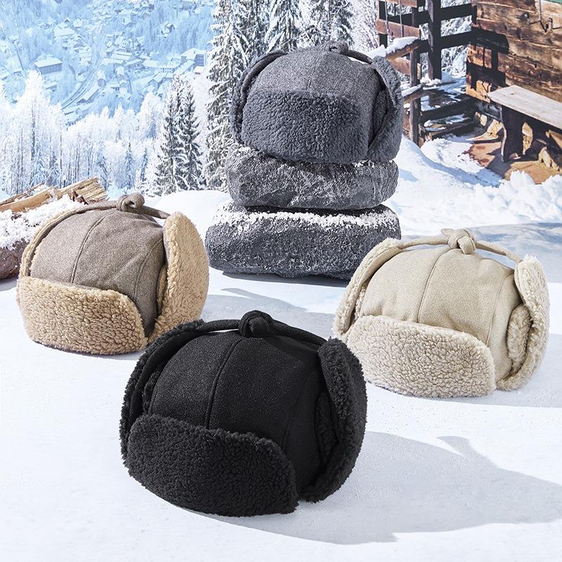 Autumn and Winter New Outdoor Windproof Warm Comfortable Piled Thickened Winter Ear Protection Cold Can Be Worn by Men and Women