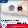 8pcs Car Door Lock Keyhole Stickers Protector Lock Core Decal For Benz W211 W124 W176 W177 C180 C200 C260 C300 GLC CLE CLA