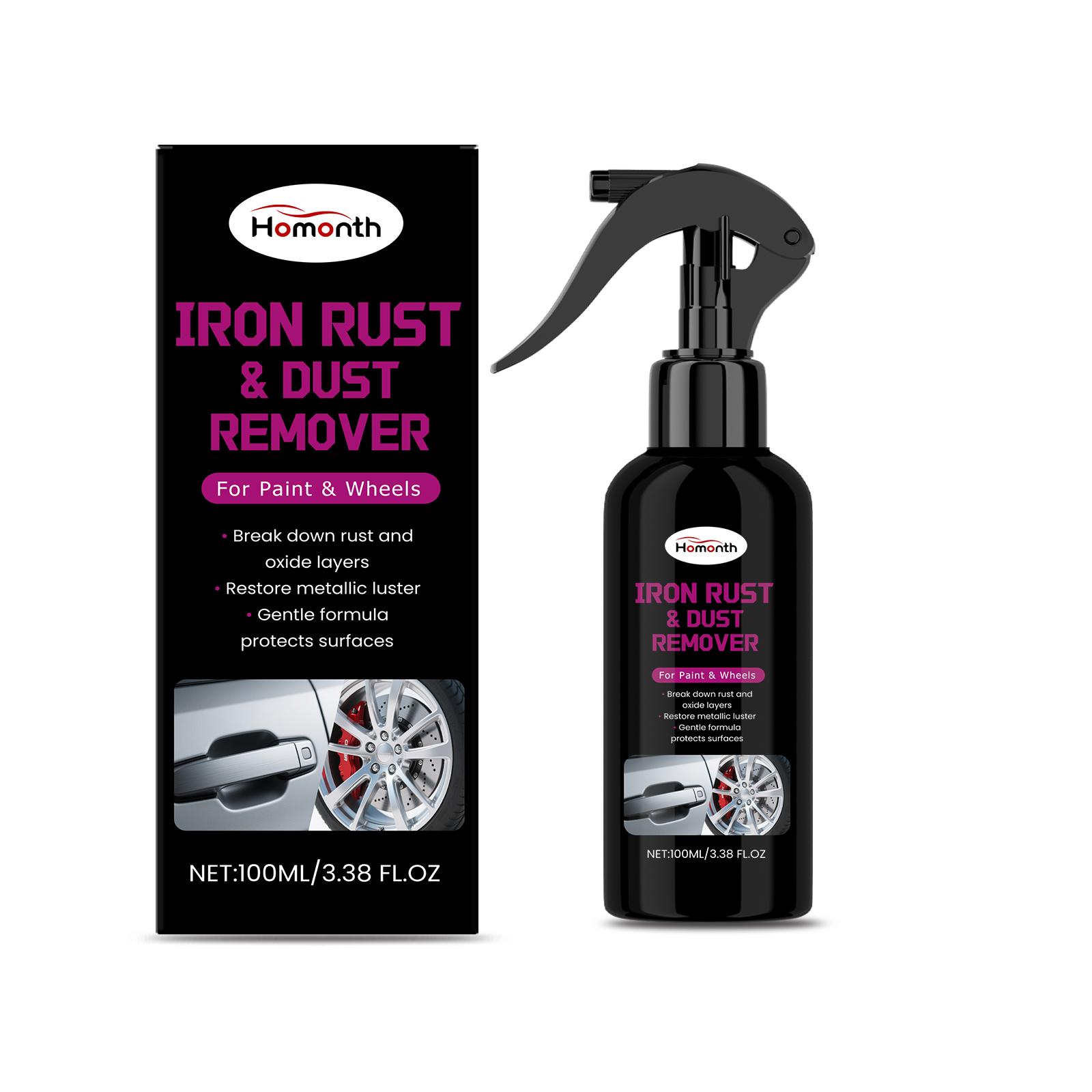 

Homonth Car Wheel Hub Rust Remover Spray, Car Cleaning Metal Rust Stains Wheel Hub Shine Daily Care Spray 100ml