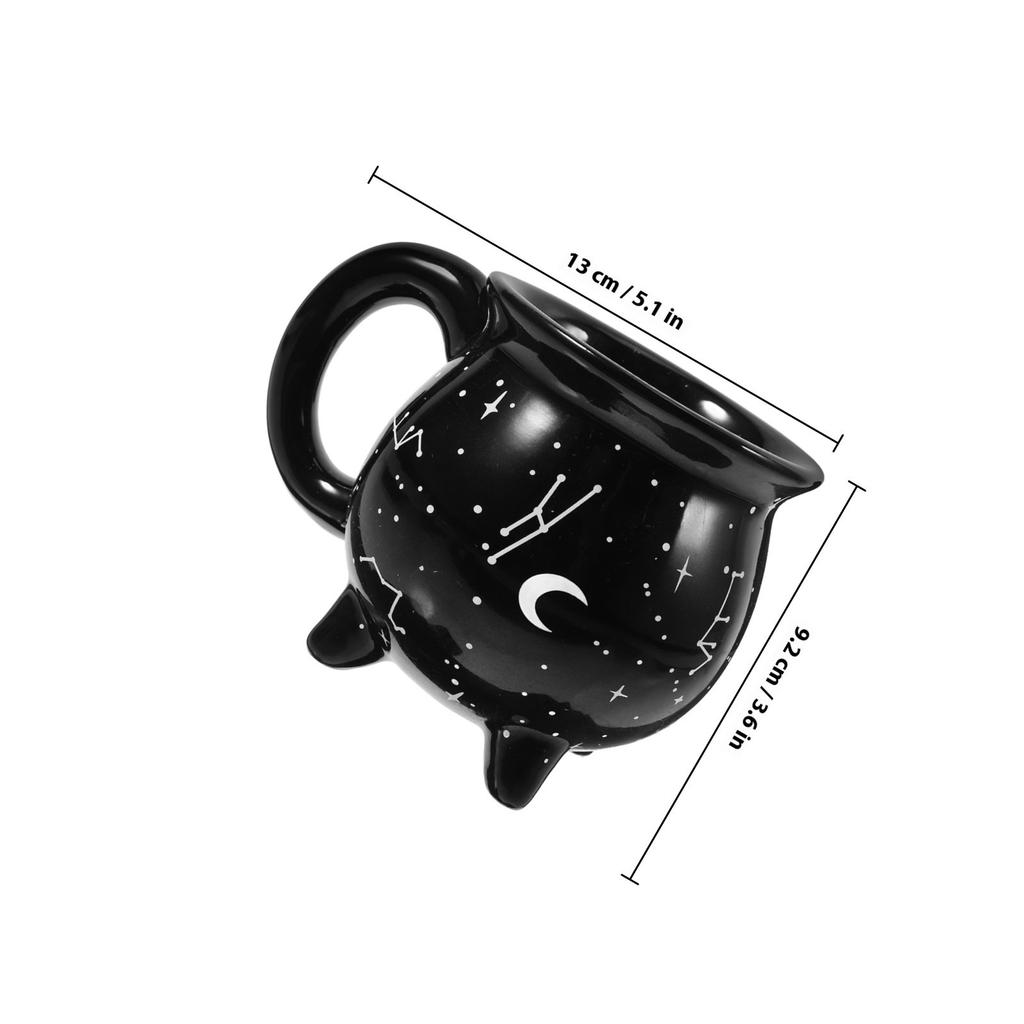 Halloween Mug Ceramic Cauldron Coffee Cup for Hot Drinks Water Soda Cocktails Perfect for Family Gathering Party Time