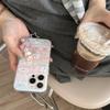 Cherry Blossom Rabbit Plaid iPhone Case for 13/14/15/16 Pro Max - Japanese Korean Style