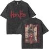 2026 Summer Hot Sale Washed Vintage Anime Dorohedoro Kaiman T-shirts Women Men Hip Hop Retro Oversized T-shirt Breathable and Comfortable Clothes