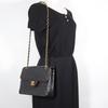 Chanel ChainShoulder Shoulder Bag Matelasse Double Chain Black Lambskin Women Used