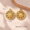Copper-Plated Auspicious Eight Treasures Compass Pendant Necklace with 24K Gold and Strong Color Retention.