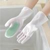 2-in-1 Magic Silicone Dishwashing Gloves, Reusable Rubber Gloves, Home Kitchen Cleaning Tools, Dishwashing, Bathroom, Car