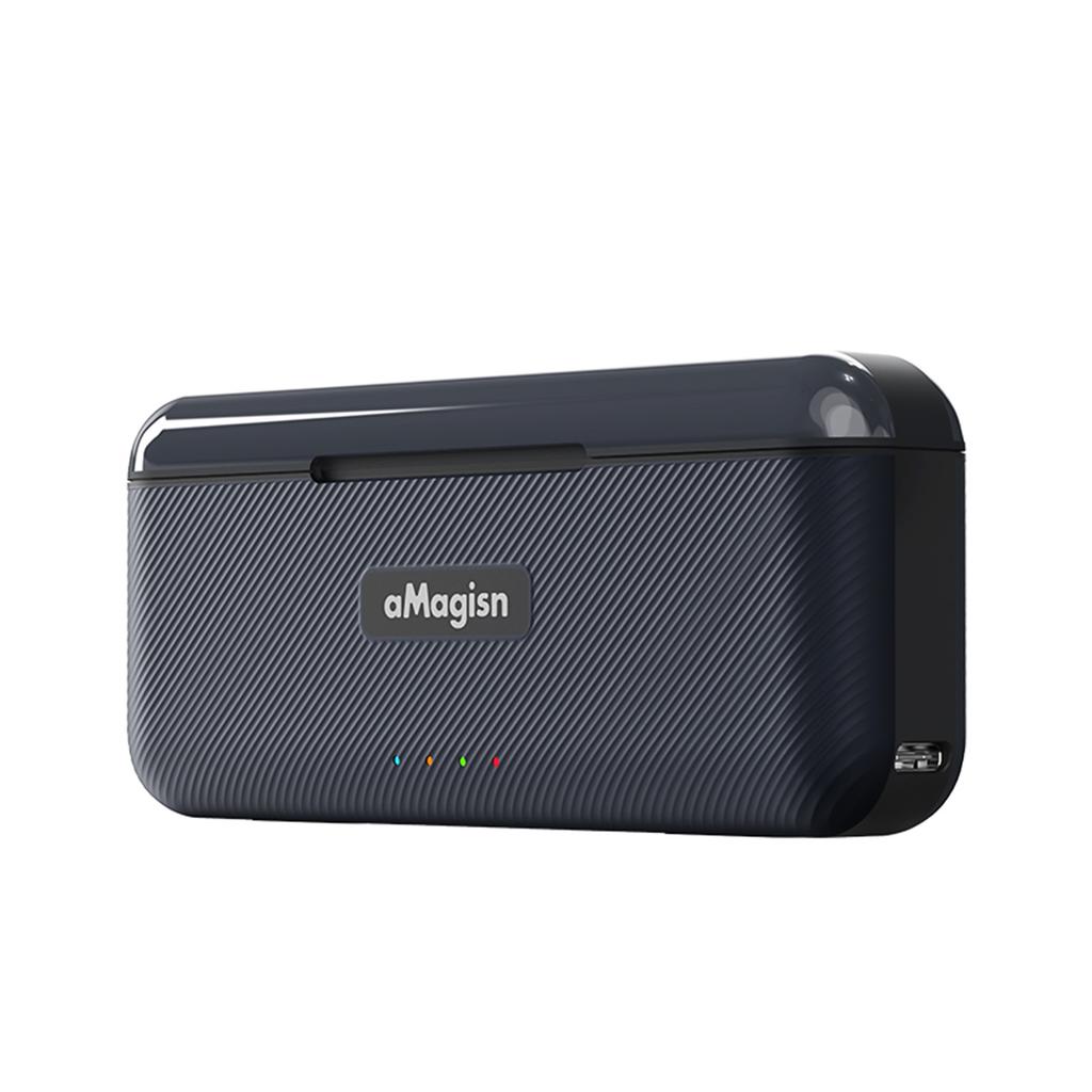 aMagisn AA07 3-slot Fast Charge Box Battery Charger Type-C PD Fast Charging Case with TF Card Slots