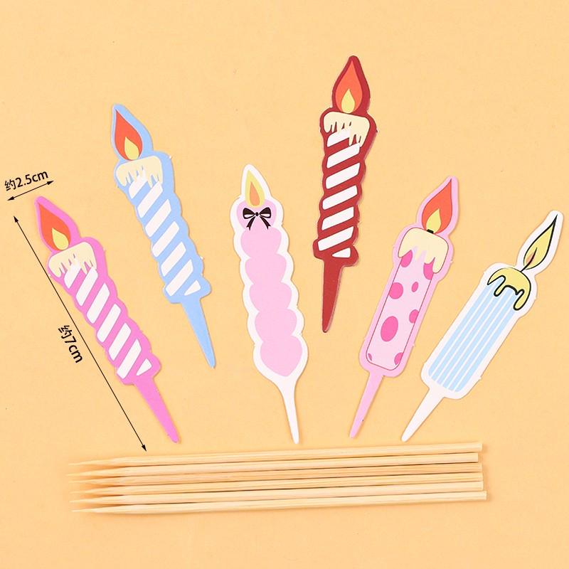 Cute Cartoon Candle Cake Toppers for Kids' Birthday Parties