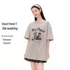 Ledin Retro Cute Cat Oversized Cotton T-Shirt