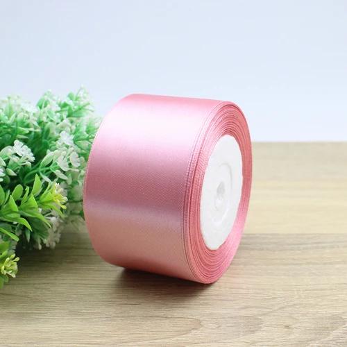 25yards/Roll (22 Meters) 50mm Solid Color Satin Ribbons for Wedding Birthday Party Gift Wrapping Xmas Festival DIY Crafts Ribbon