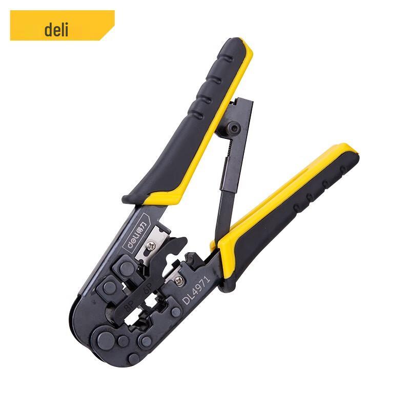 Deli 4/6/8P Ratchet Network Crimping Pliers DL4971