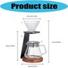 Elegant Pouring Over Coffee Maker With Clear Glass Carafe And Wooden Stand Coffee Dripper Accessories