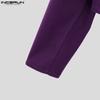 INCERUN Menn Lapel Langermet Front Cross Belte Kort Blazer Casual Jakker