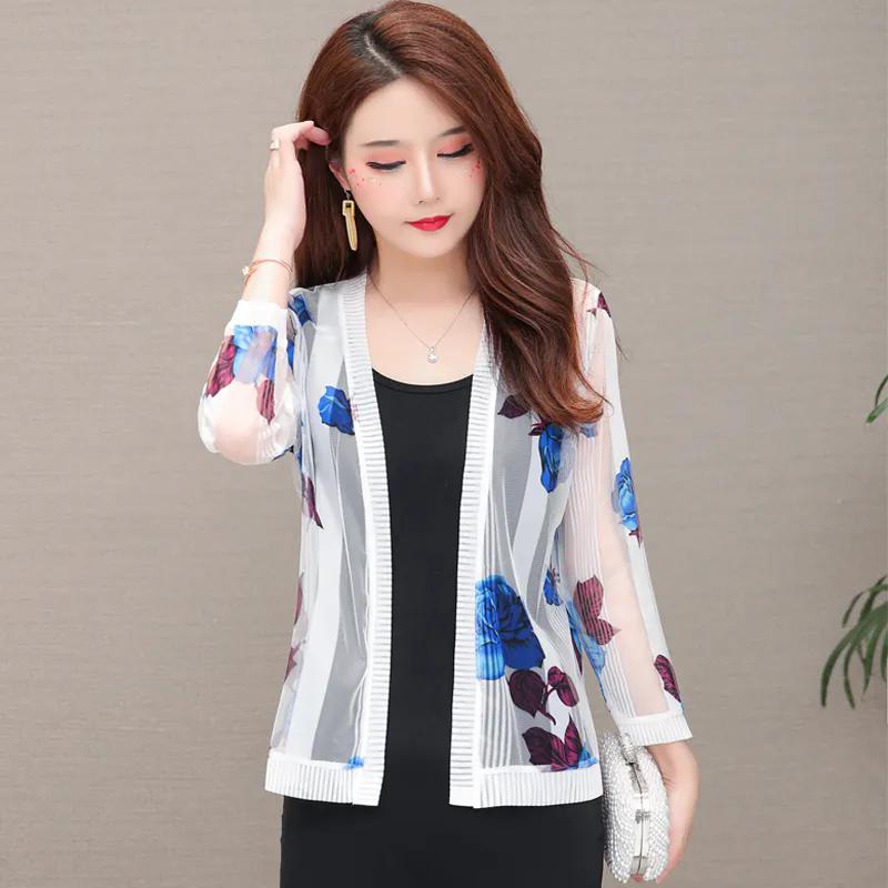 WTEMPO Women's O-neck Spring Summer Casual Thin Breathable Cardigans Female Casual Versatile Sunscreen Shawls Coats