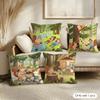 Cute Squirrel Cushion Cover Pillowcase Ultra Soft Skin Friendly Fabric Cloud Like Comfort & Concealed Zipper
