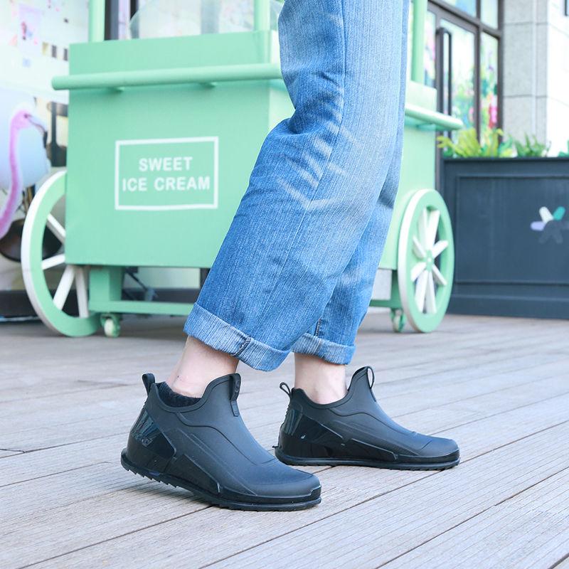 Mode Wasserdichte Regenschuhe Herren Galoschen Gummistiefel Mode Mann Hochwertige Regenstiefel Stiefeletten Herren Wasserschuhe botte de pluie