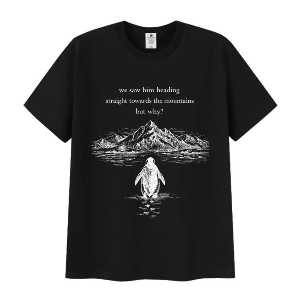 Nihilist Penguin But Why Funny Meme Fans Gift T Shirt Mens Women Vintage Fashion Oversized Tshirts High Quality Cotton Tshirt XL